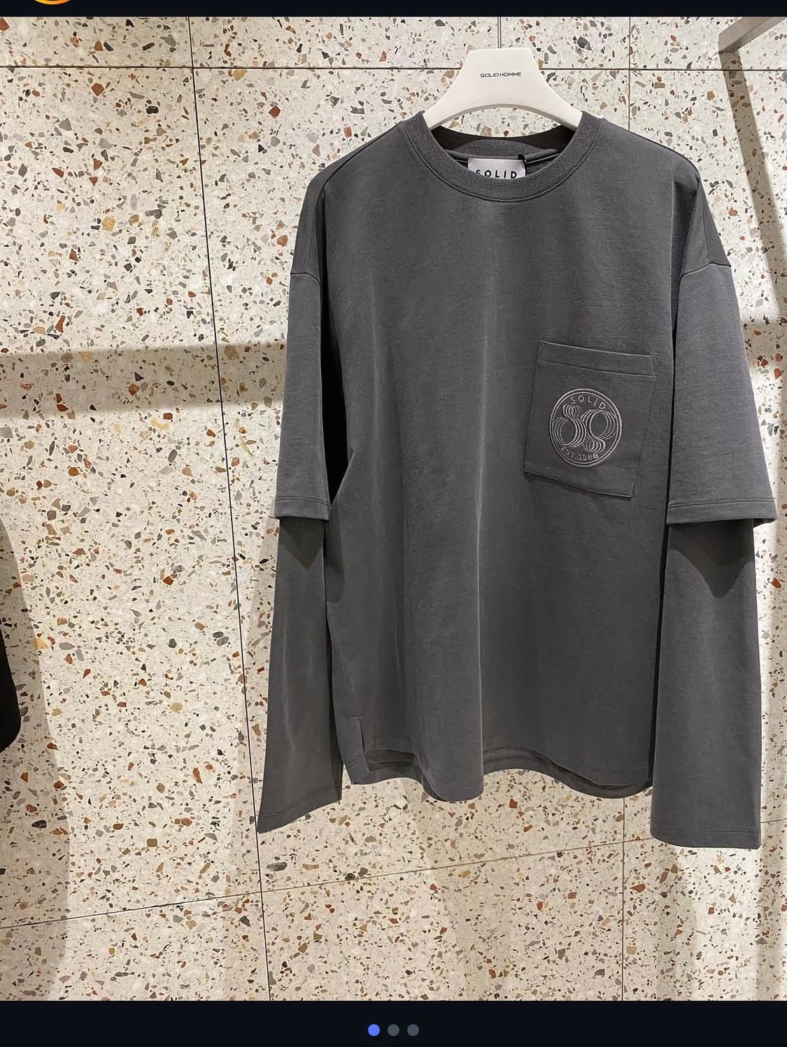 솔리드옴므 피그먼트 레이어드 롱슬리브 48. 상품이미지1