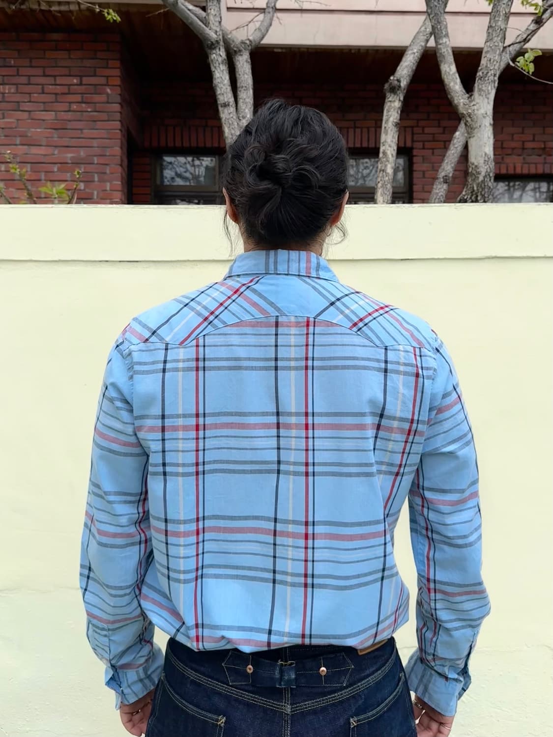 리바이스 블루 체크 웨스턴 셔츠 상품이미지9