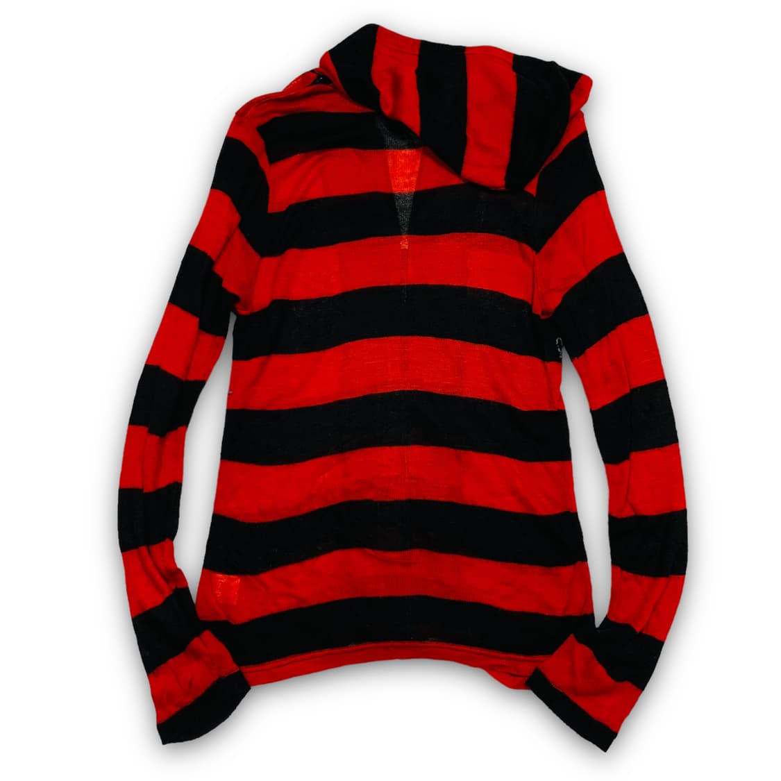 펑크 버닝 스컬 아트 스트라이프 패턴 후디 집업 상품이미지4