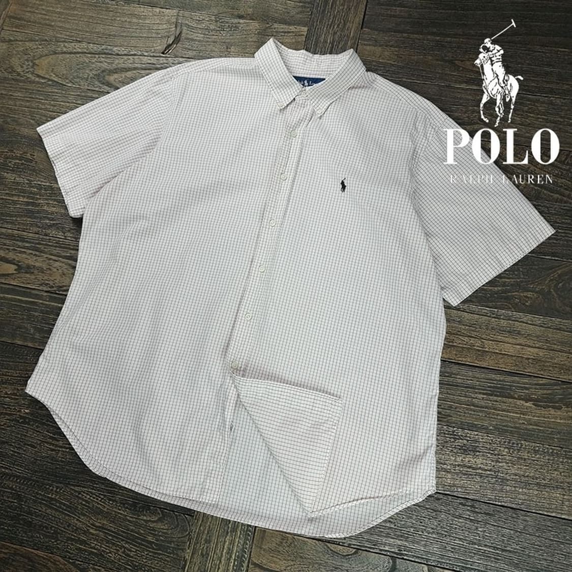 [폴로 랄프로렌] 포니 로고 자수 체크 반팔 셔츠 M20135 상품이미지1