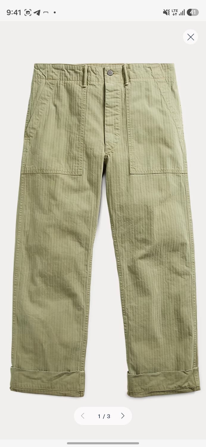 더블알엘 헤링본 퍼티그 32x32 새상품 상품이미지2