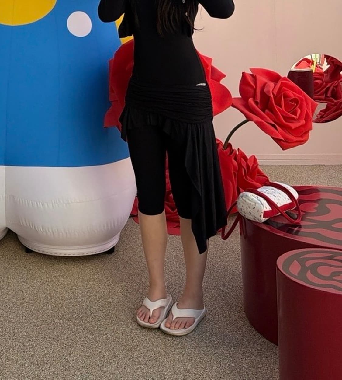 스컬프터 Asymmetric Skirt Leggings 카프리 레깅스 상품이미지3