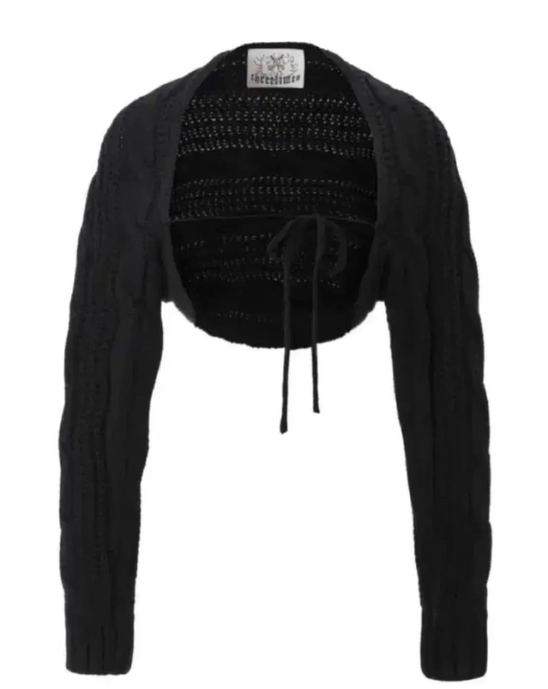 쓰리타임즈 케이블 니트 볼레로 상품이미지1