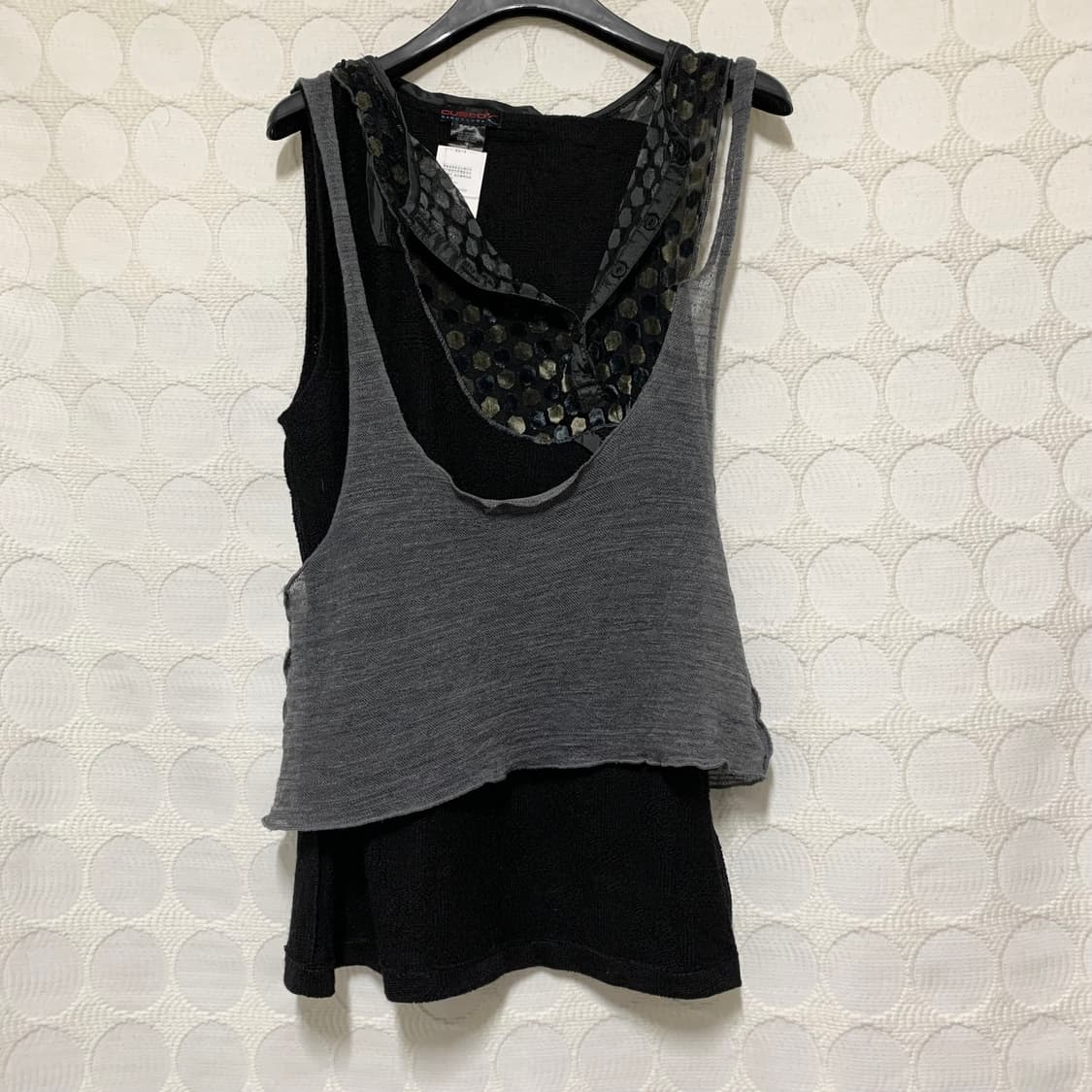 2000s 쿠스토 바르셀로나 런웨이 니트 레이어드 나시 상품이미지2