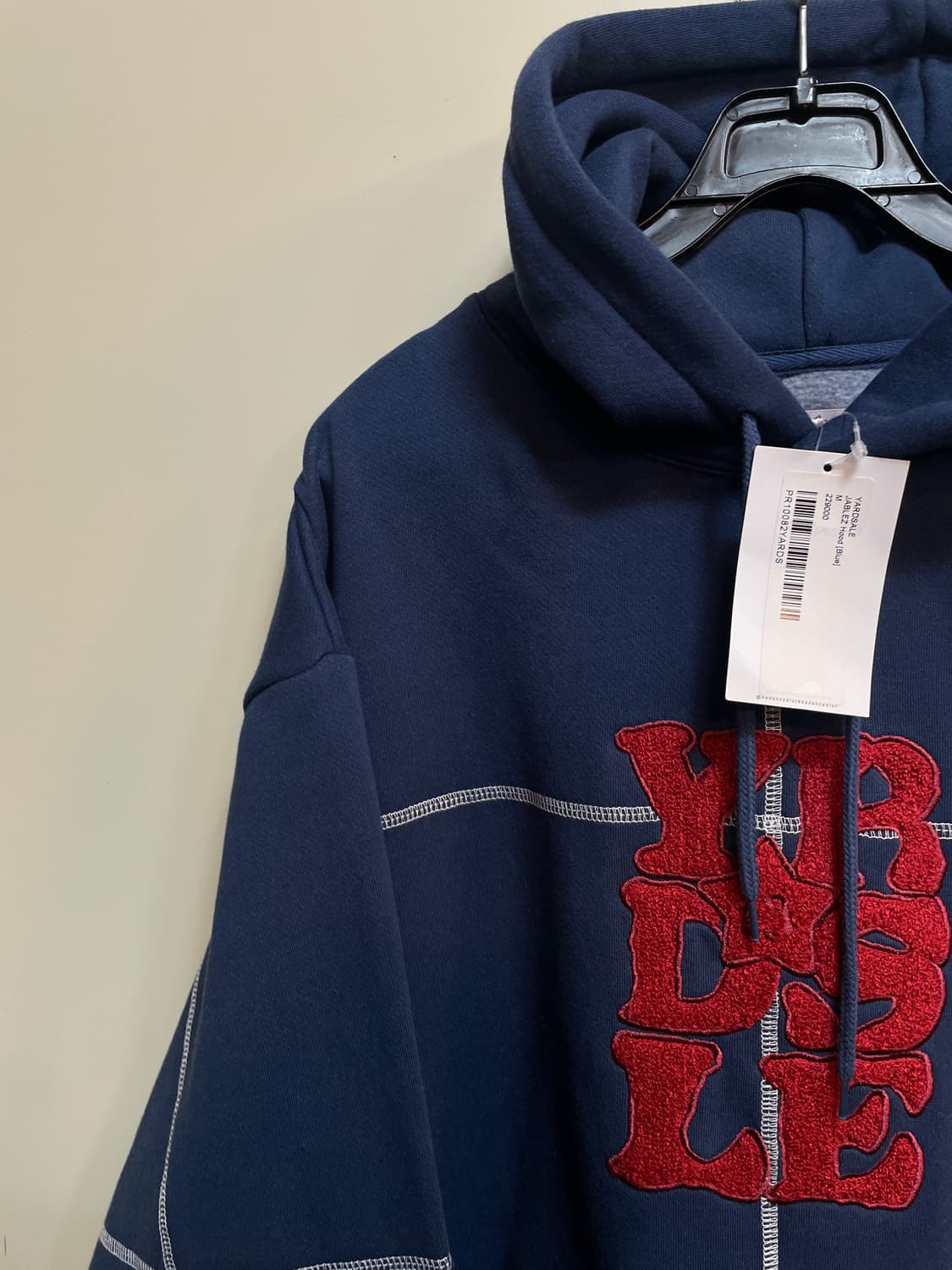 야드세일 자블레즈 블루 기모 후드티(새상품) 상품이미지3