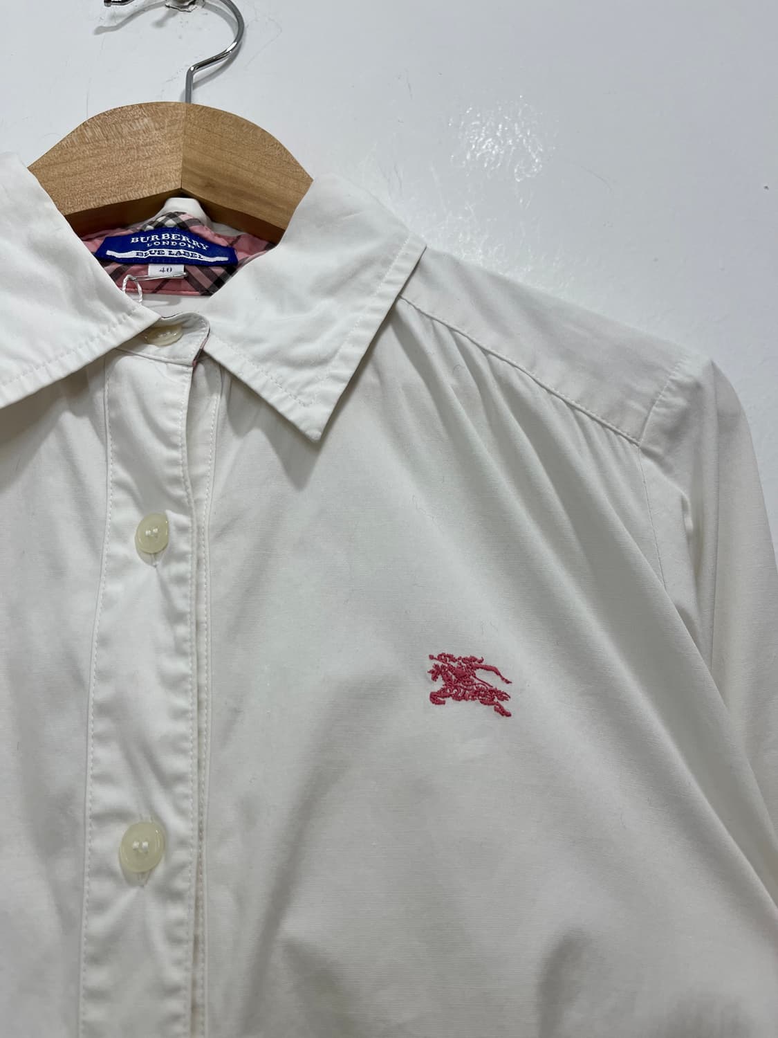 버버리 노바체크 핑크 셔츠 상품이미지6