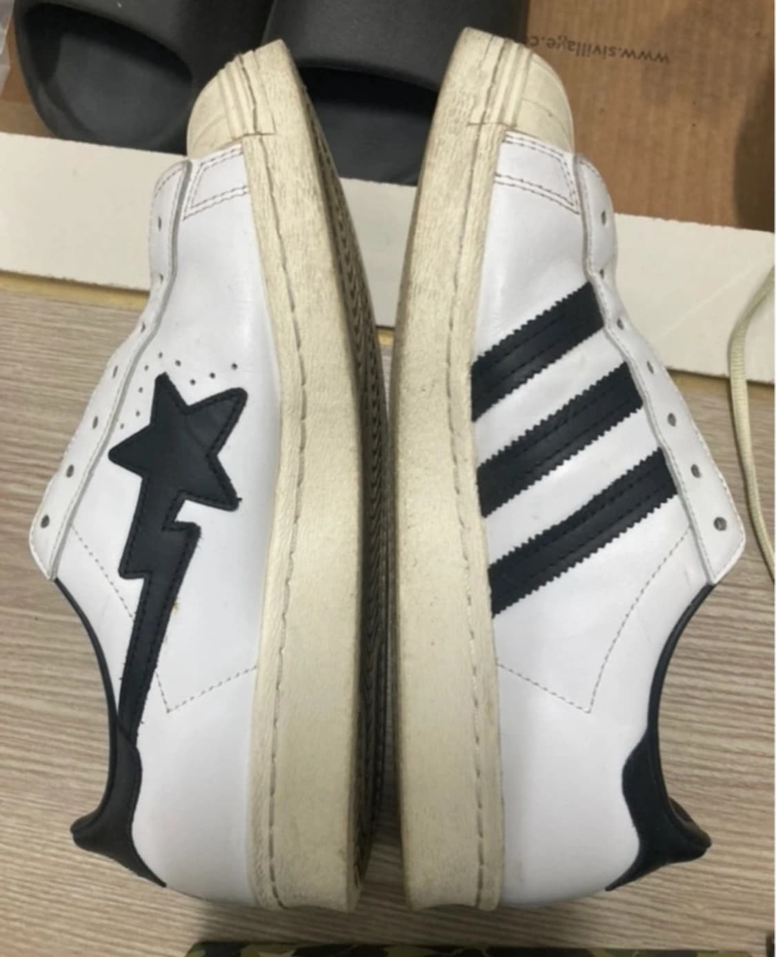 베이프X아디다스 슈퍼스타 화이트 260 상품이미지3