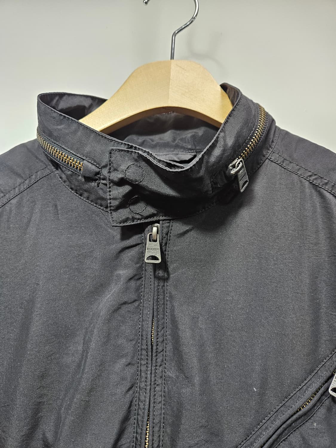 버커루(BUCKAROO) 블랙 바람막이 블루종 점퍼 XL 상품이미지7