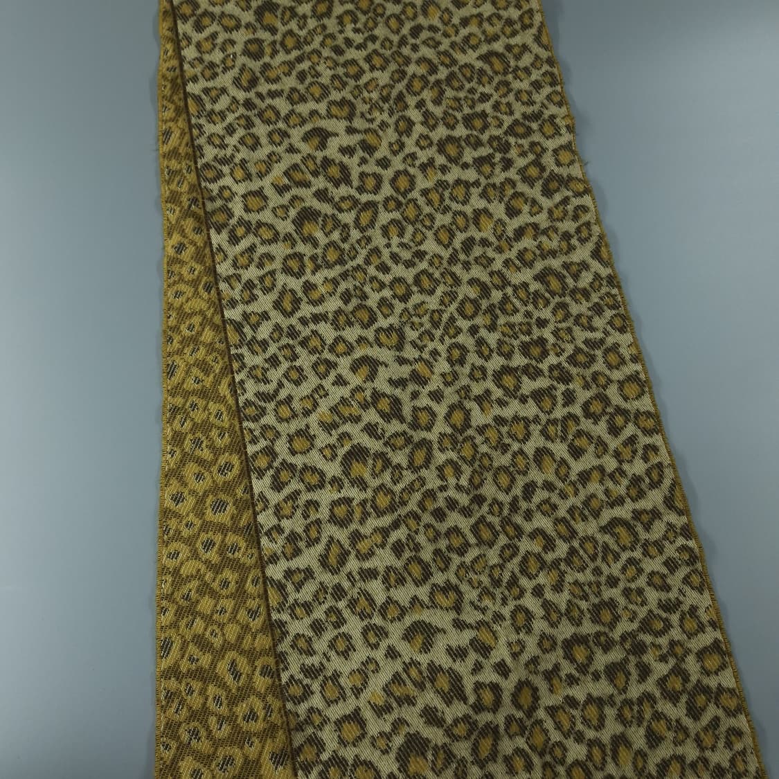 빈티지 베이지 카키 리버시블 레오파드 호피 캐시미어100 머플러 목도리 상품이미지7