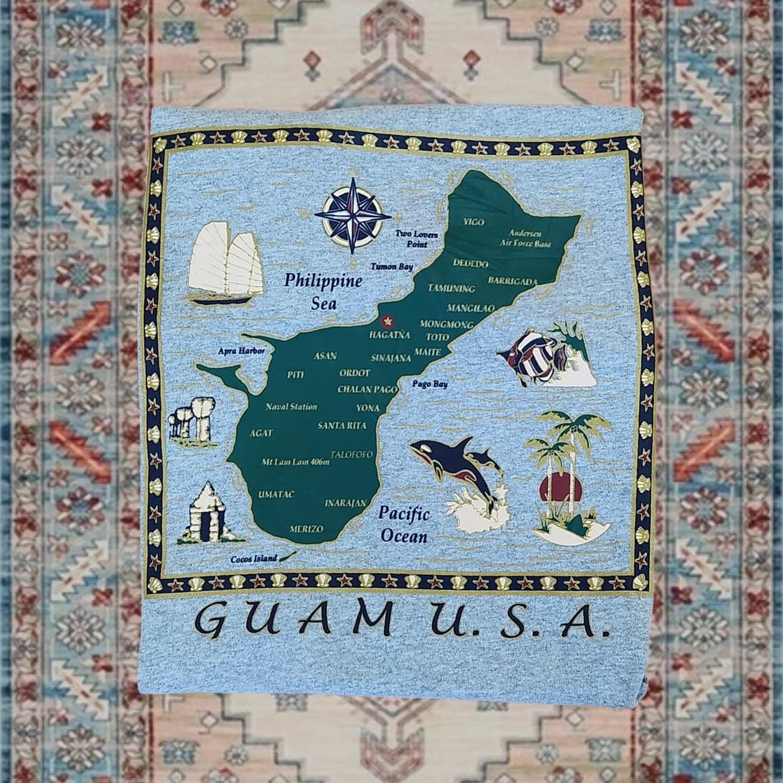 USA 빈티지 아카이브 괌 프리미엄 그래픽 티셔츠 L 상품이미지3