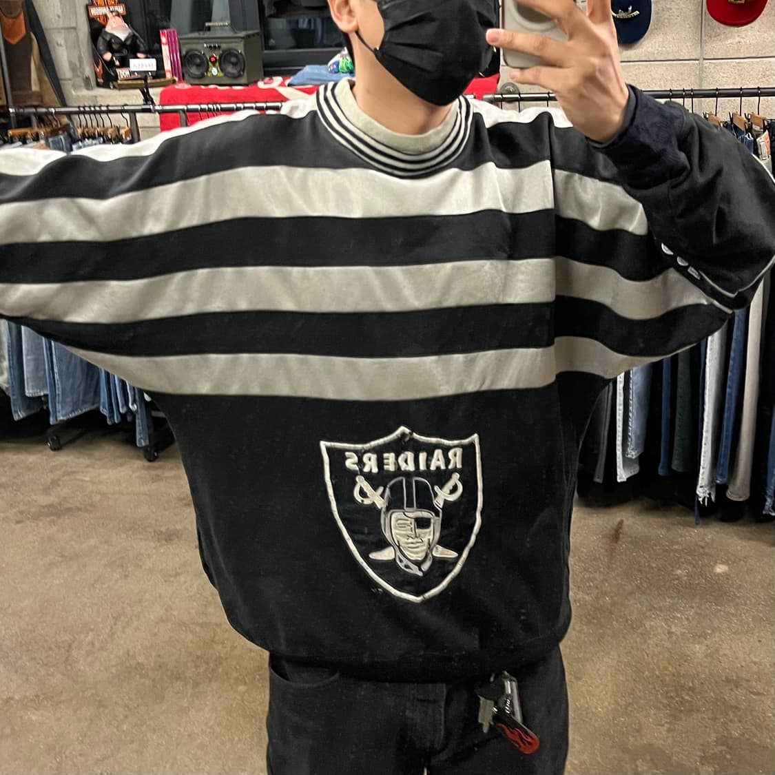 80-90s NFL 레이더스 스웻셔츠 (110) 상품이미지9