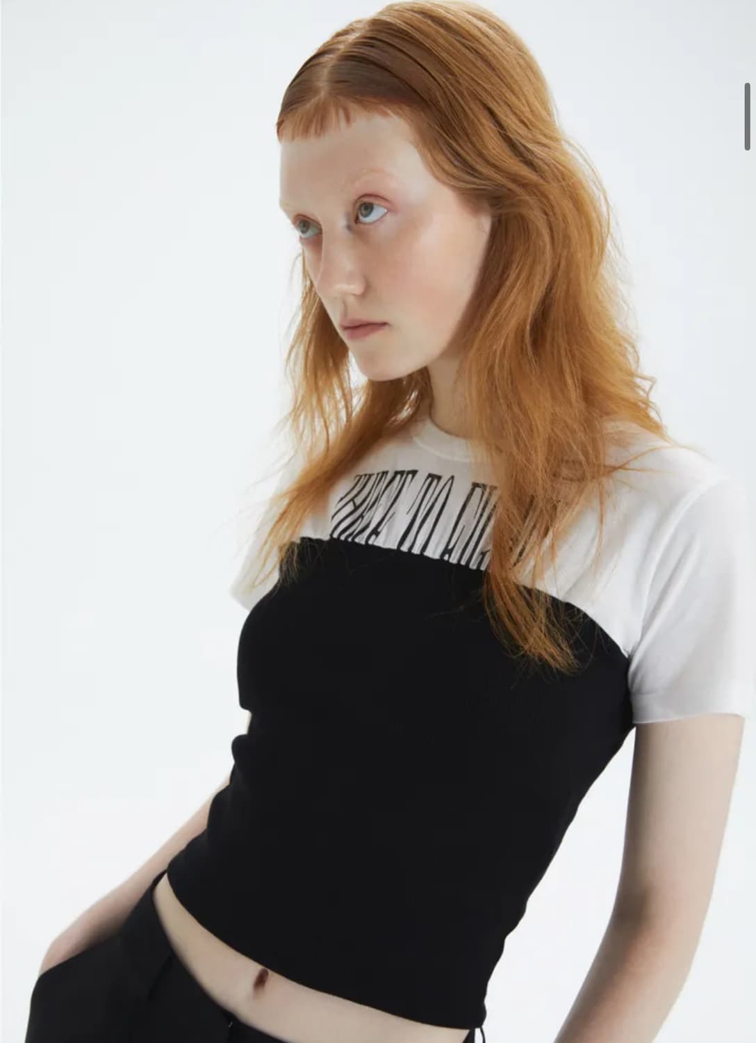 Layered Tube Top T-shirt(반소매 튜브 티셔츠 ) 상품이미지1
