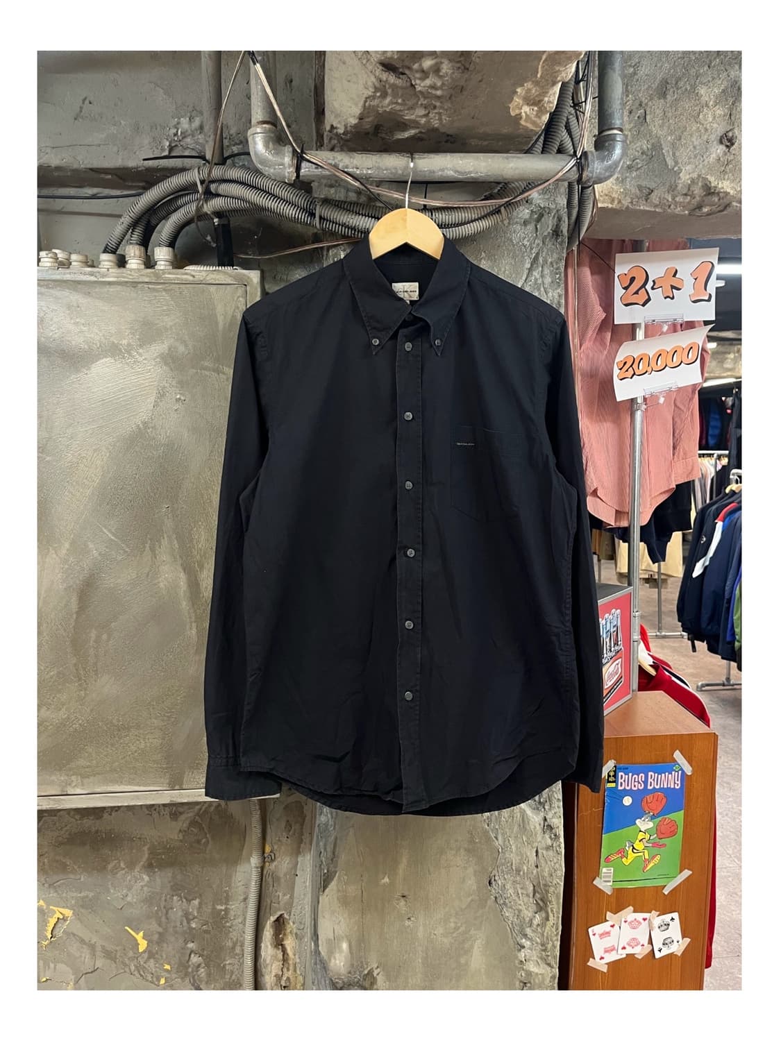 캘빈 클라인 셔츠 블랙 M #csz3281 상품이미지1