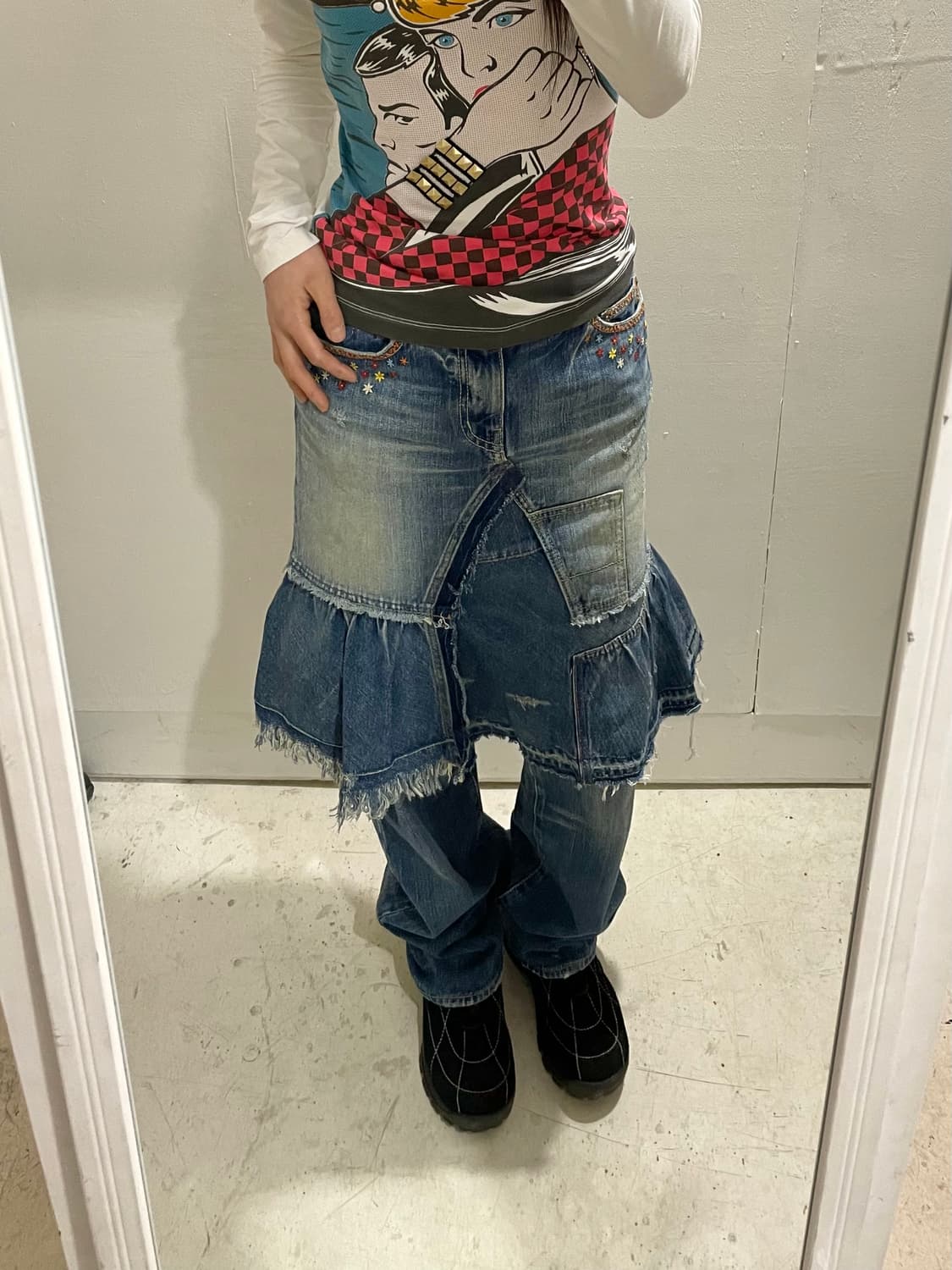 히스테릭글래머 펑크 데님스커트 상품이미지1