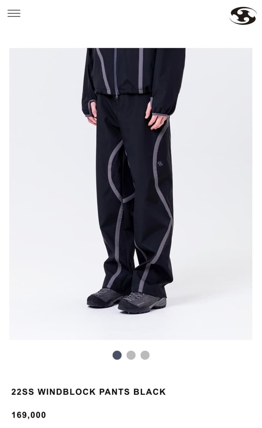[산산기어] 윈드 블록 팬츠 블랙 1 상품이미지1