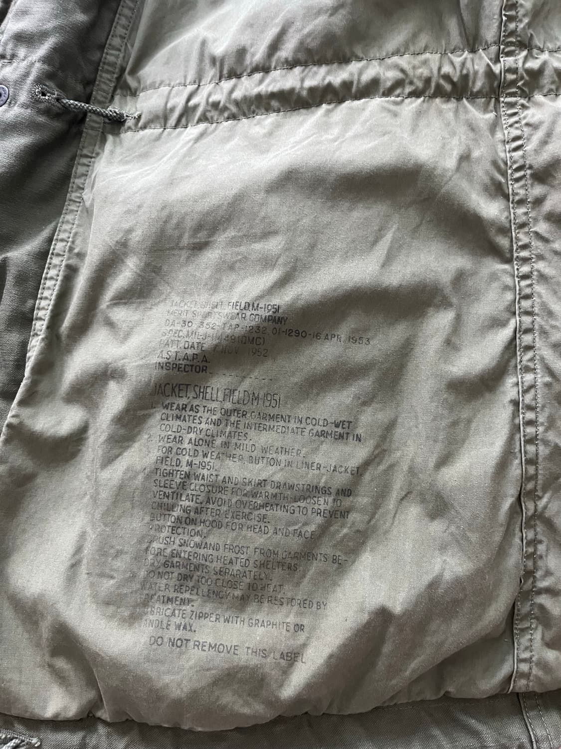 오리지널 밀리터리 M51 필드자켓 상품이미지2