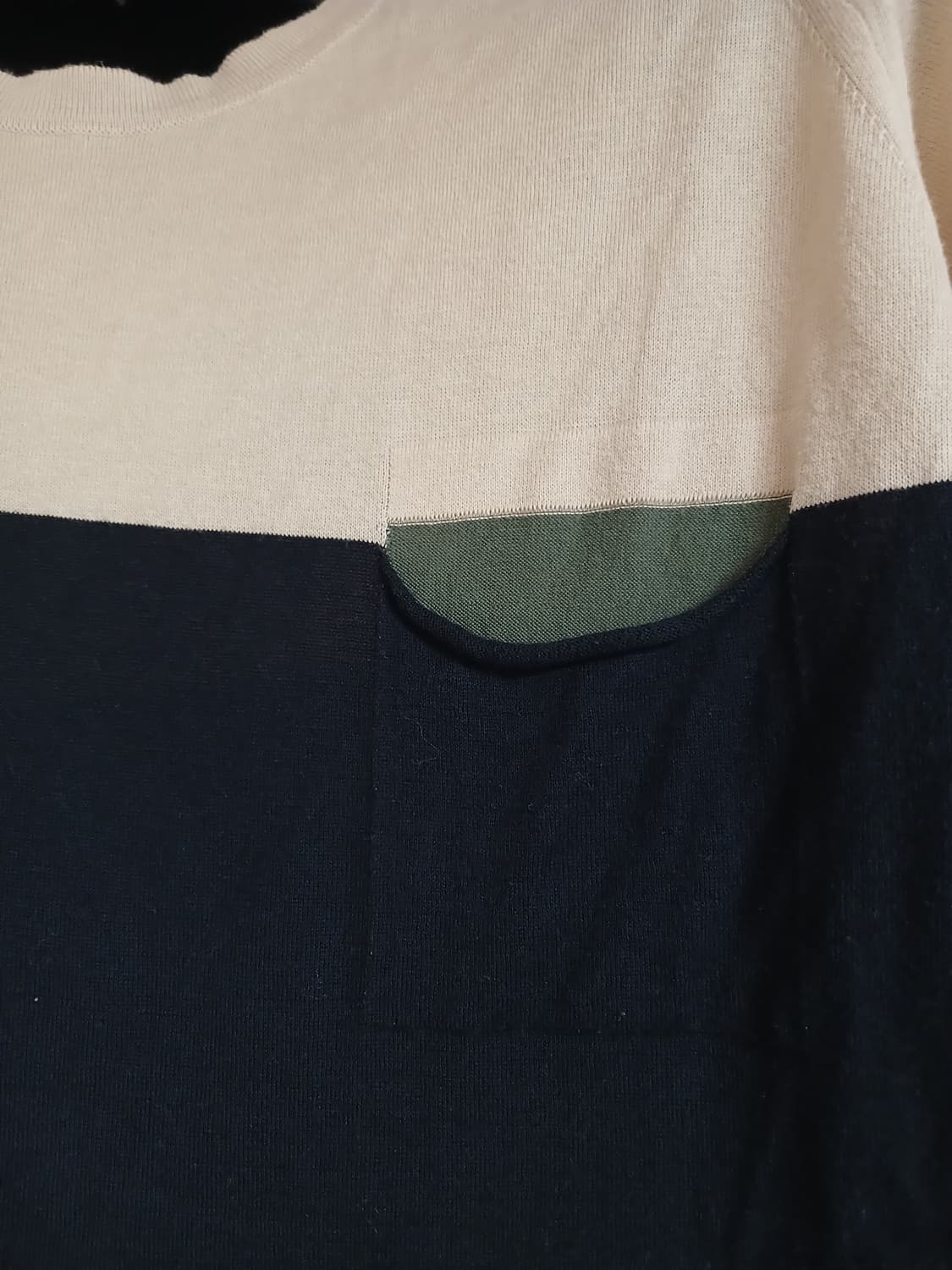 존 스메들리 배색 반팔 여름 니트 티셔츠L 상품이미지3