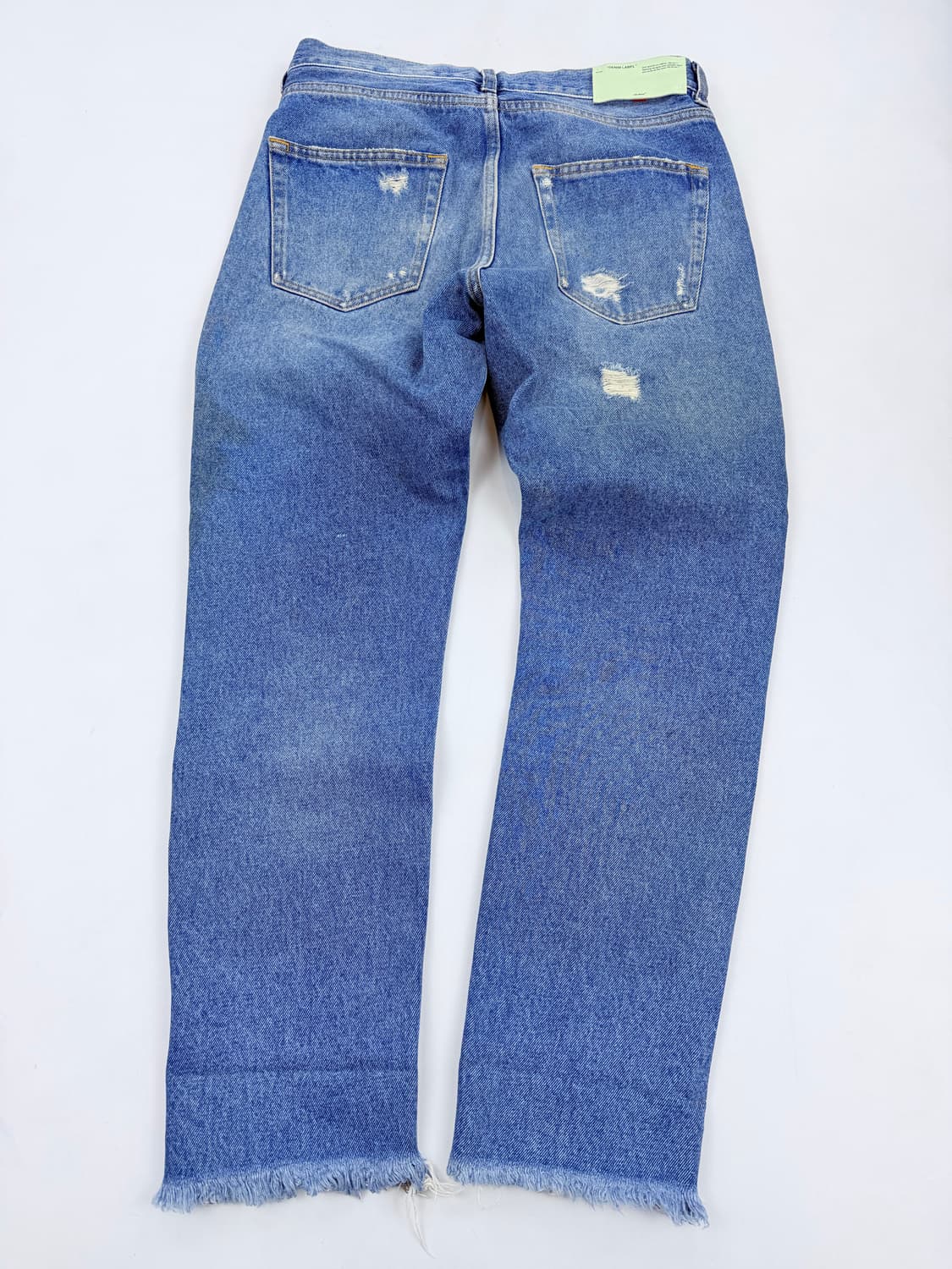 오프화이트 자수 레터링 스트레이트 진 상품이미지9