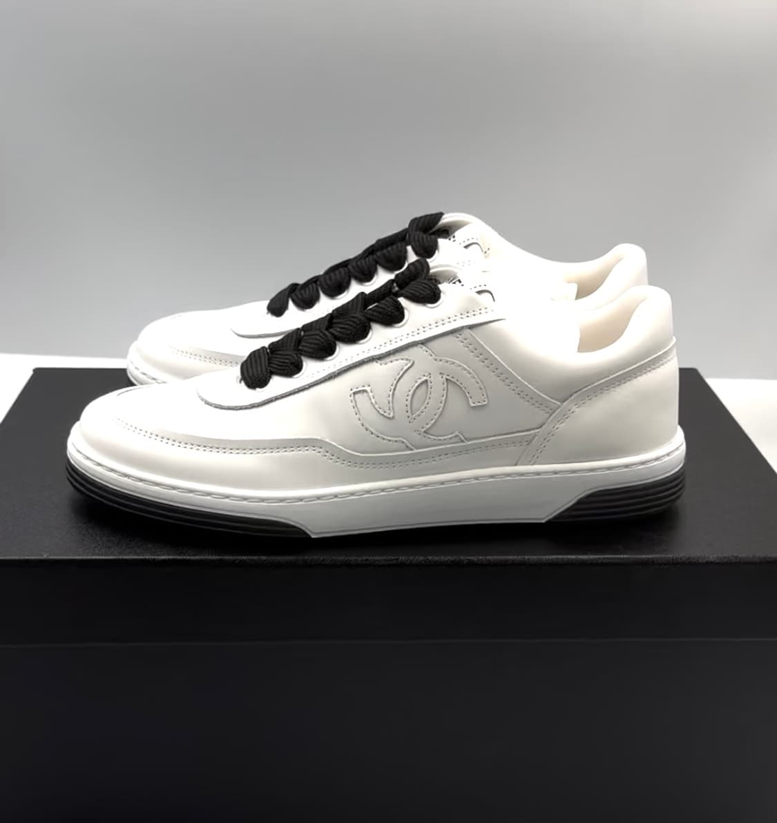 샤넬 스니커즈 카프스킨 화이트 G39980 감정원검수 (사이즈35) 상품이미지8