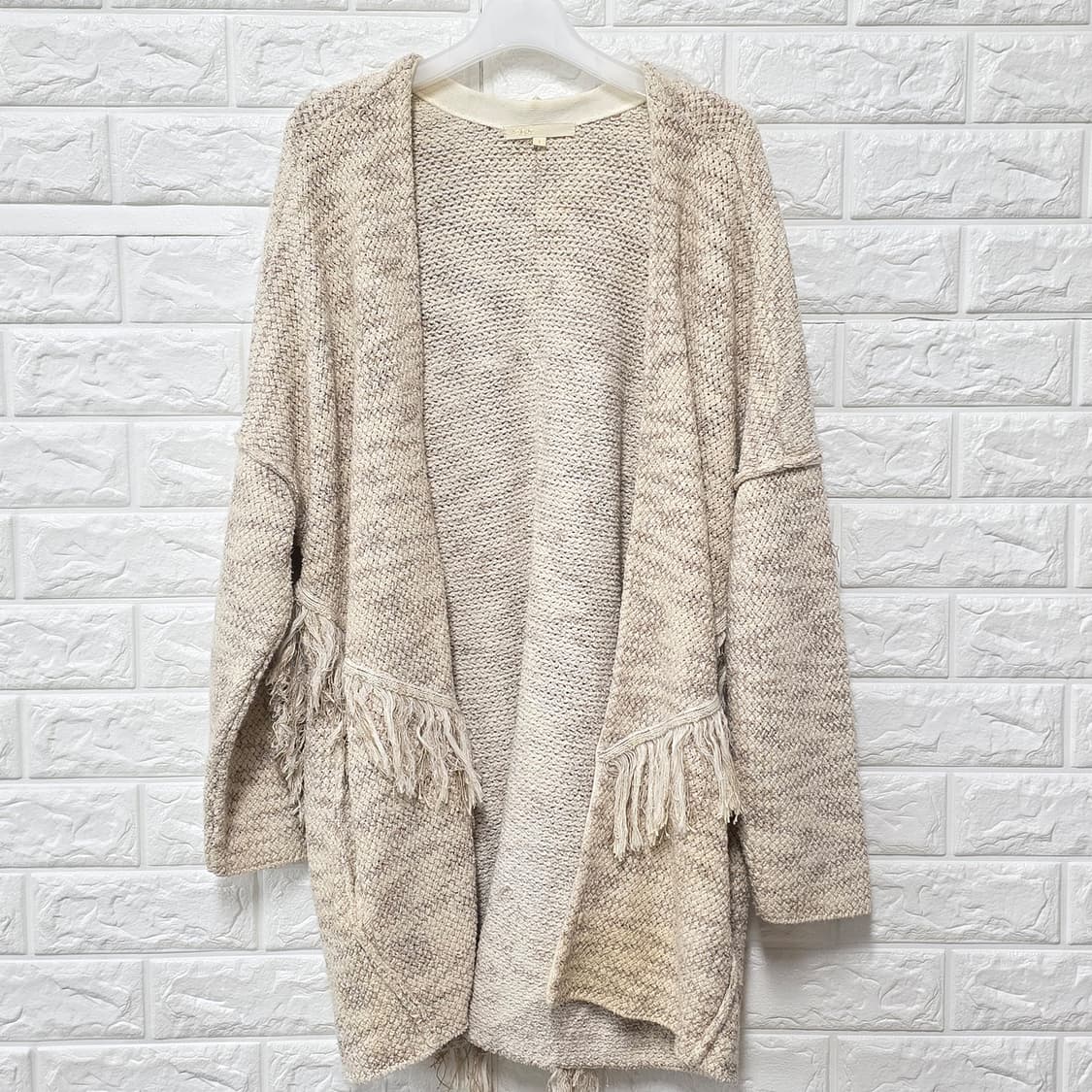 택포) L 마쥬 프린지 니트 가디건  상품이미지1