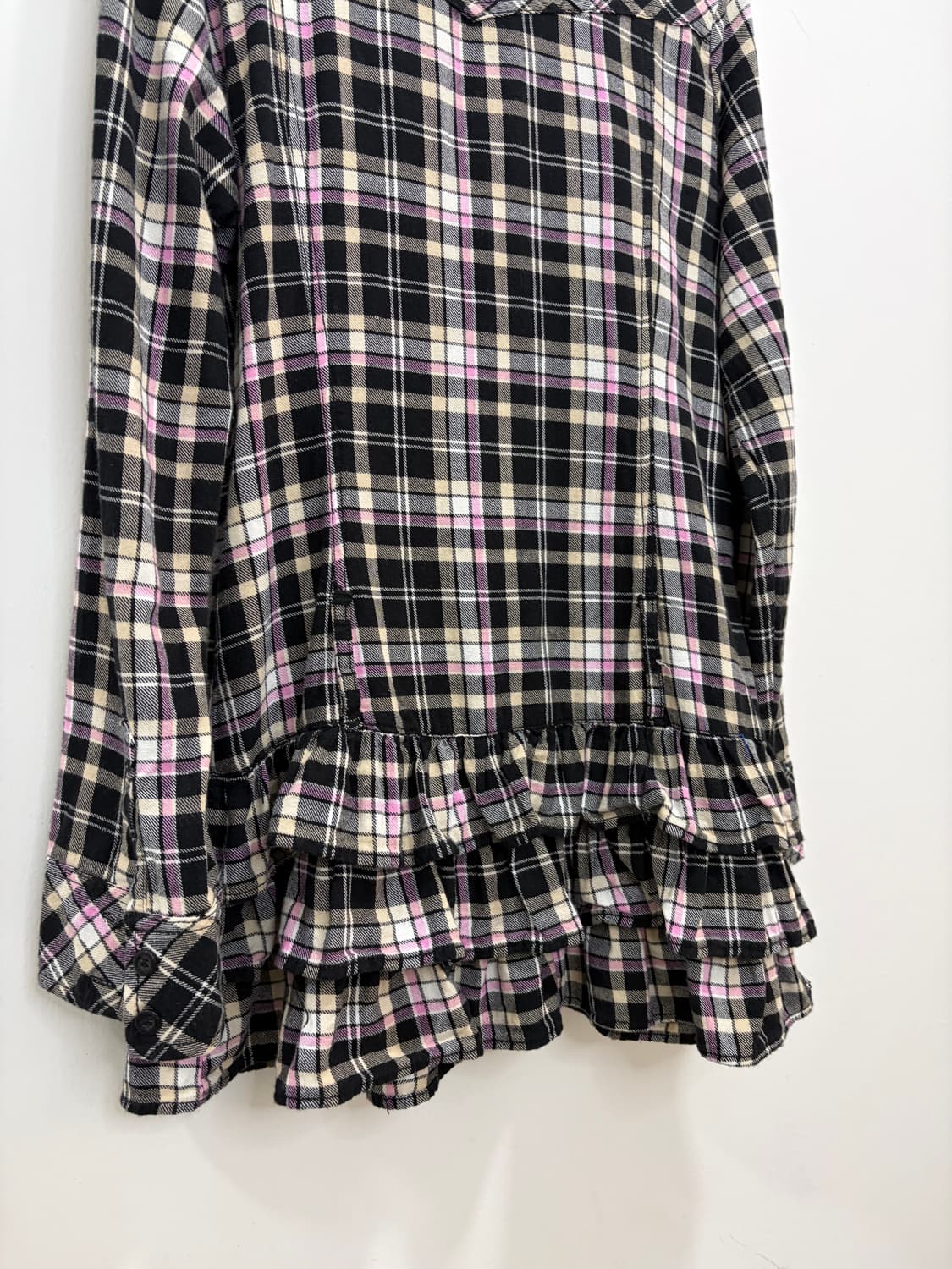 Sweet Girl 핑크 체크 프릴 원피스 상품이미지9