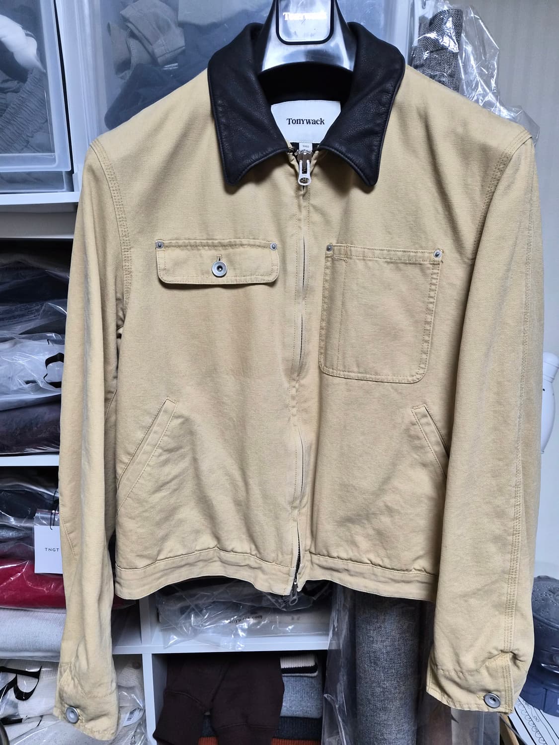 토니웩 레더카라 워크자켓L 베이지 상품이미지8
