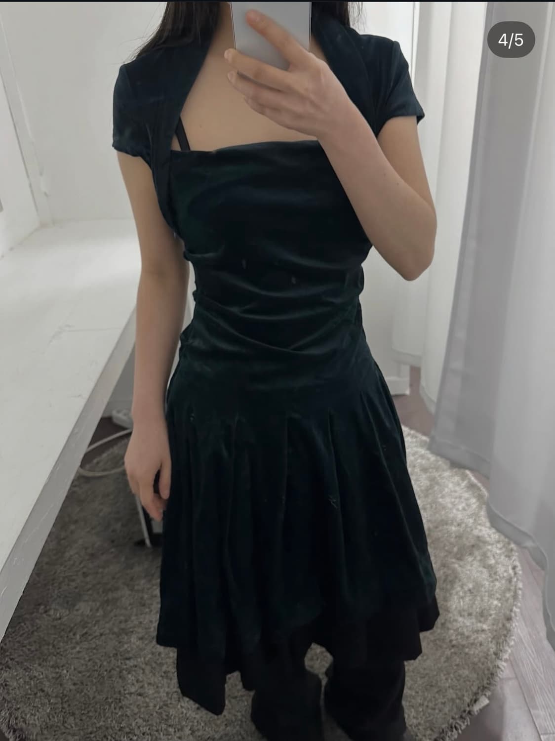 sofia ctu velvet design mini dress 상품이미지4