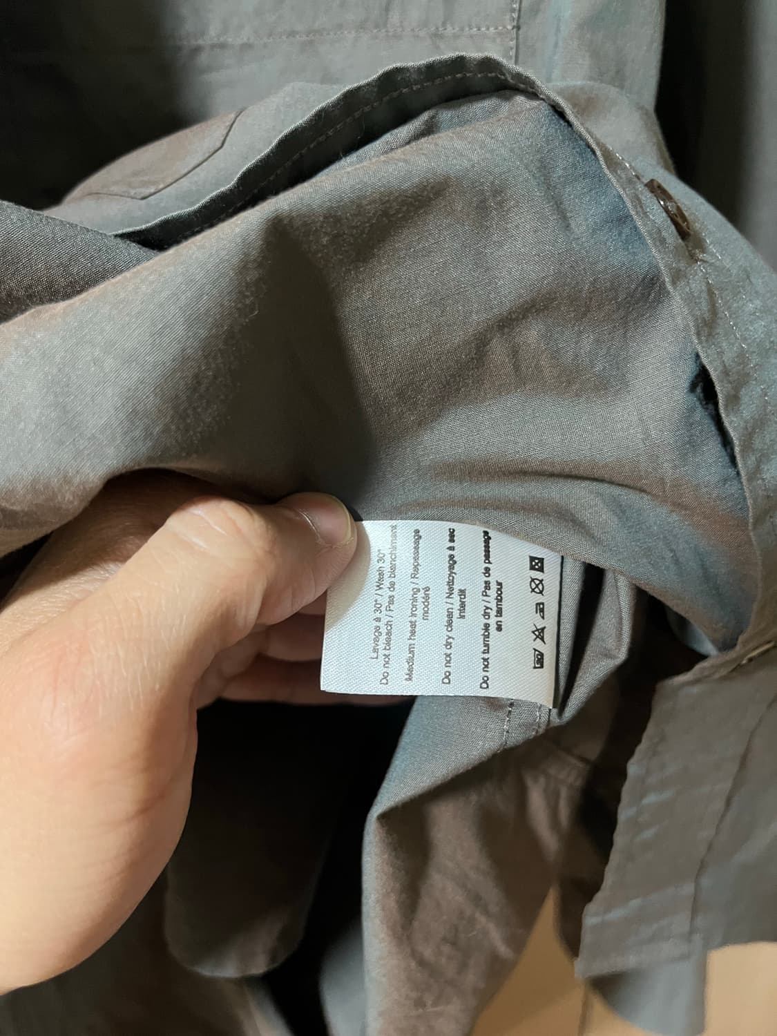 르메르 20시즌 스트레이트 카라 셔츠 커피색 46사이즈 팝니다 상품이미지9