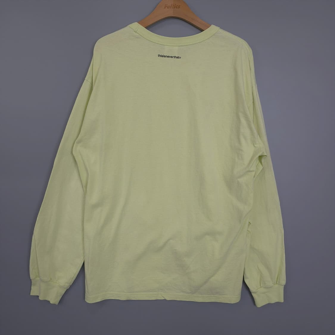 디스이즈네버댓 thisisneverthat 레터링 긴팔티 라이트그린 L 상품이미지3
