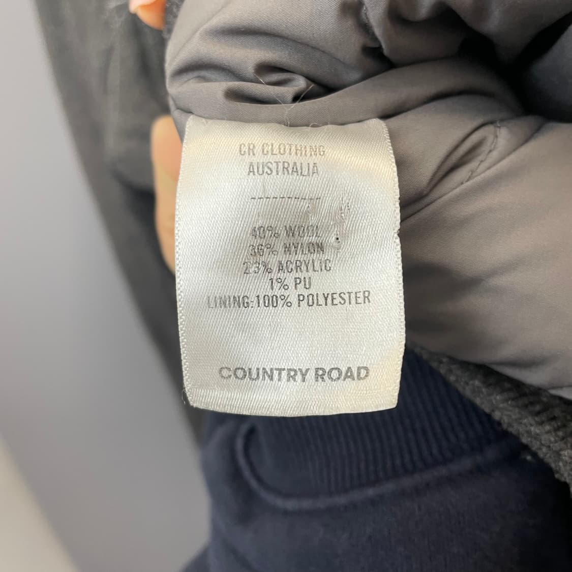 빈티지 그레이 헤비 울 자켓 S 상품이미지6