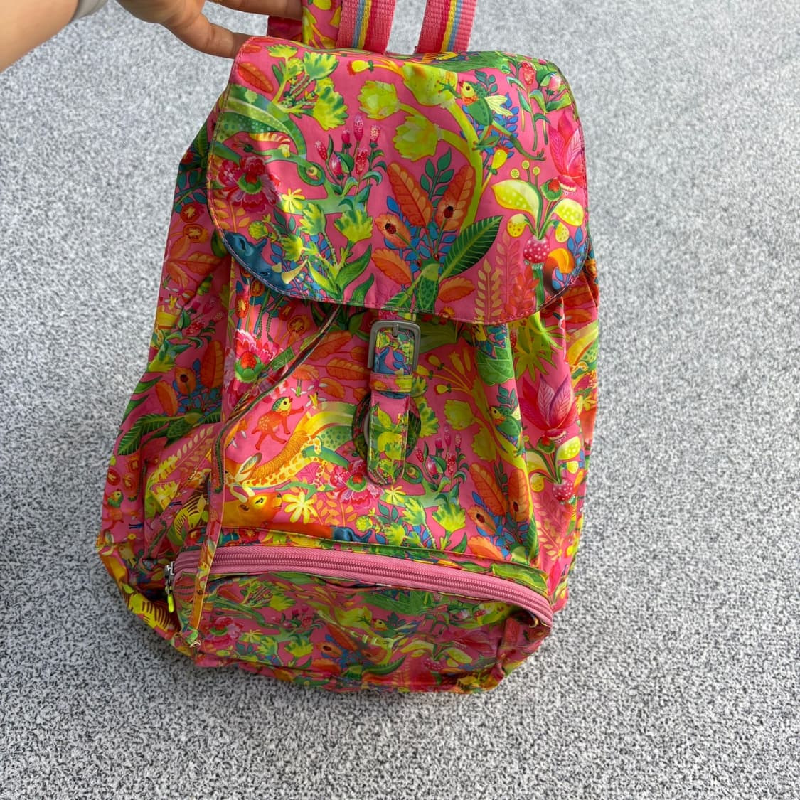 오일릴리 플라워 빈티지 백팩 0409J 상품이미지3