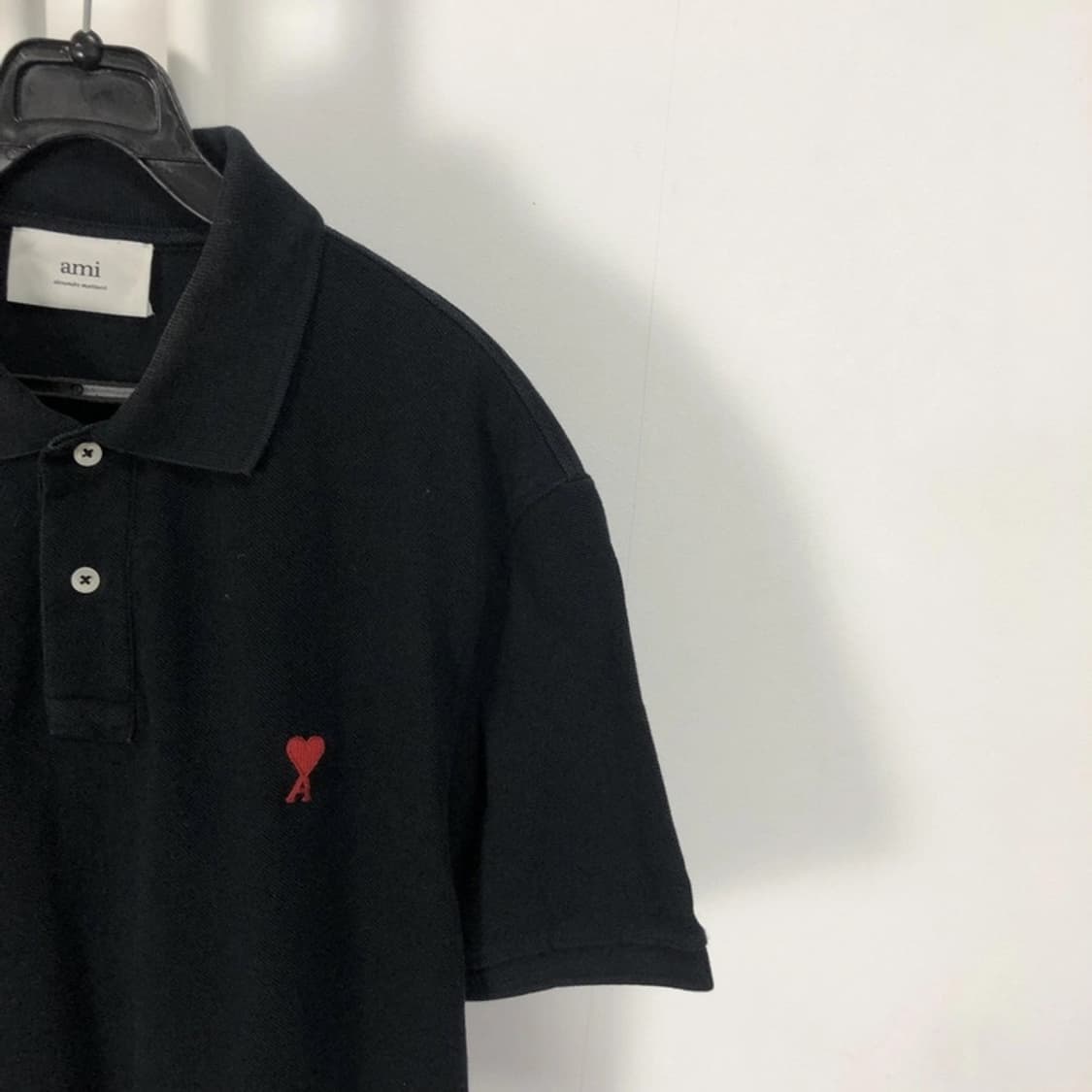 아미 정품 스몰하트 pk티 블랙 상품이미지2