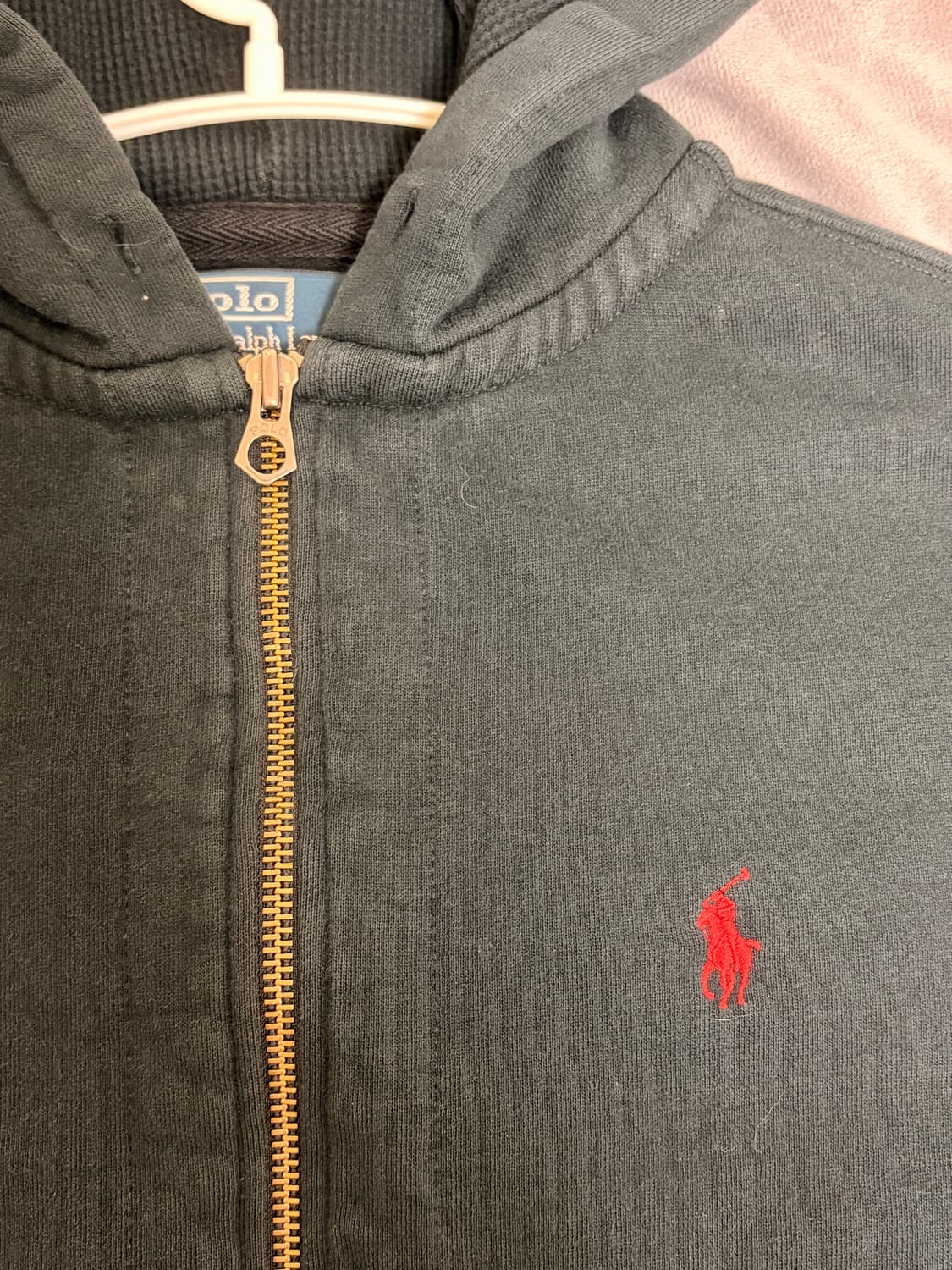 폴로 네이비 레드포니 후드집업 상품이미지4