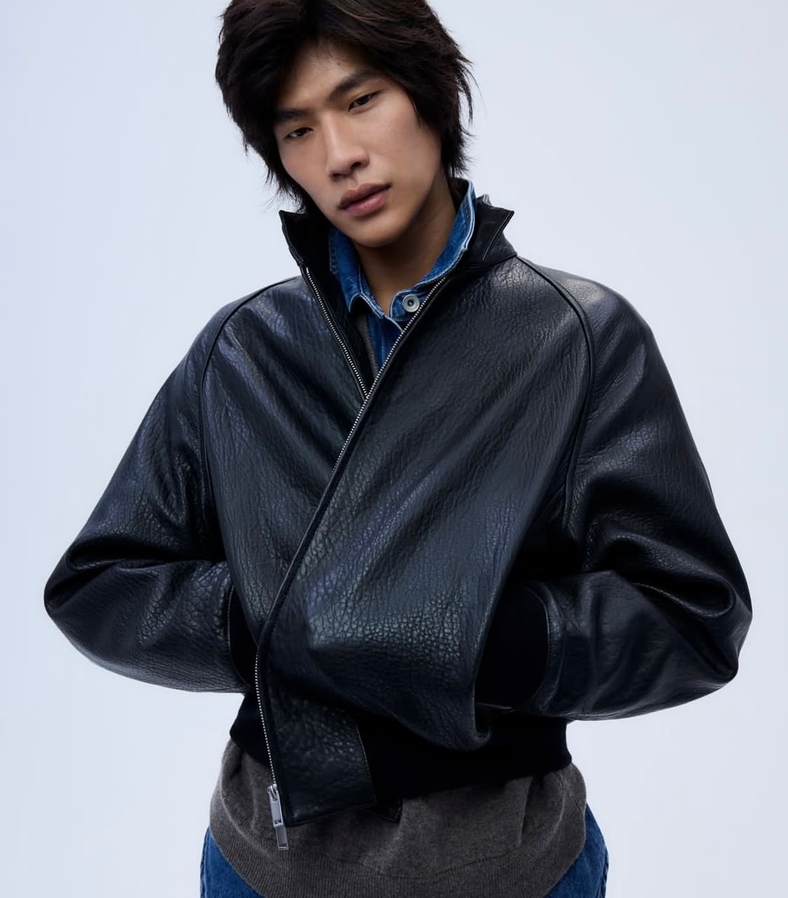 스튜디오 니콜슨 텍스터드 레더 자켓 S 상품이미지7