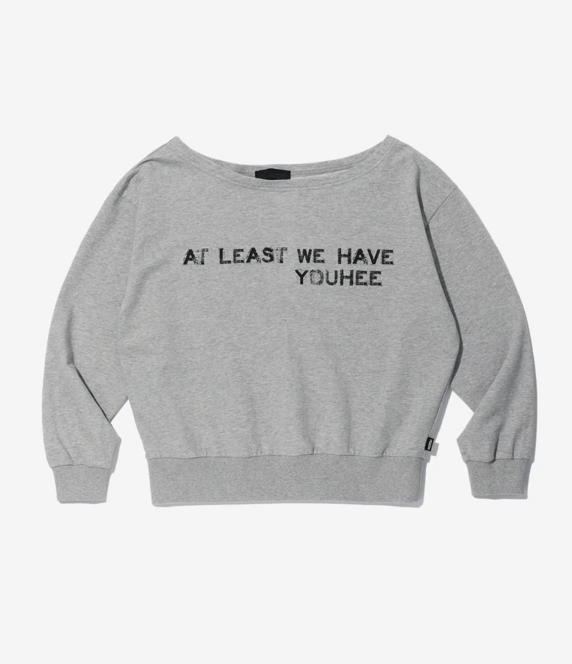 유희 OFF SHOULDER SWEATSHIRTS MELANGE GREY 상품이미지2