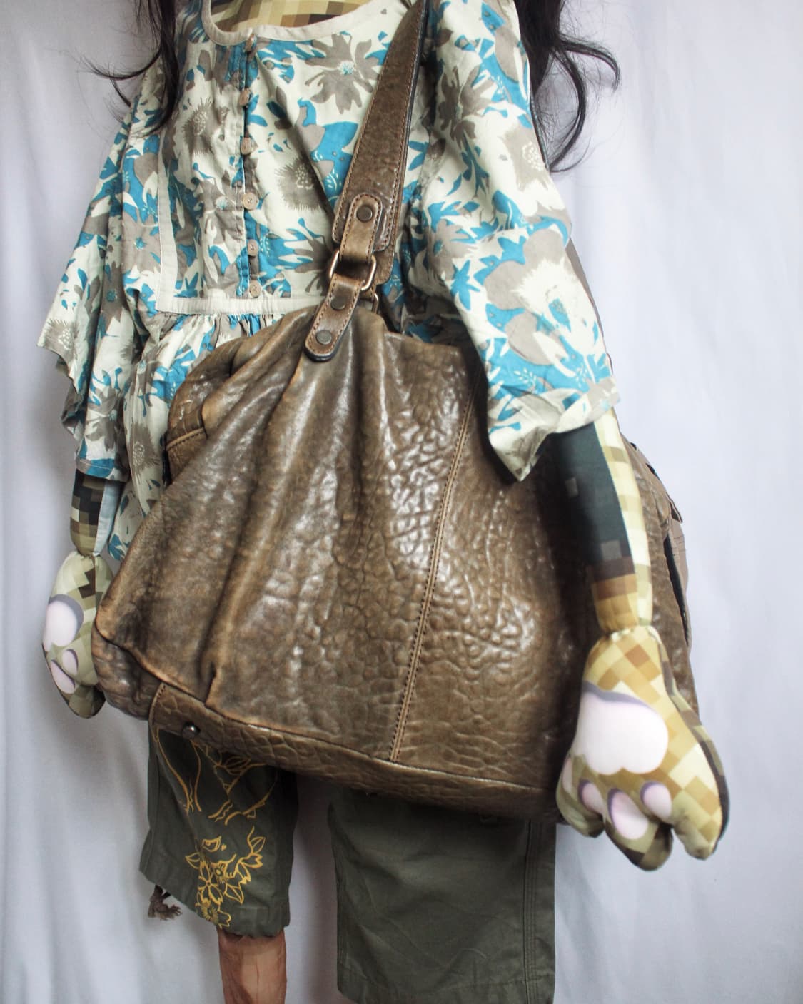 washed-brown vintage leather bag 상품이미지3