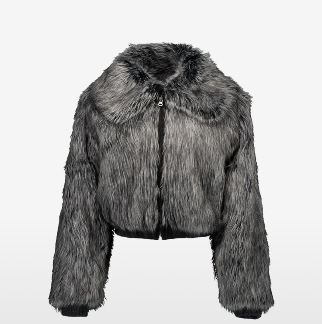 셋업이엑스이 퍼 숏 자켓 퍼자켓 차콜 그레이 상품이미지2