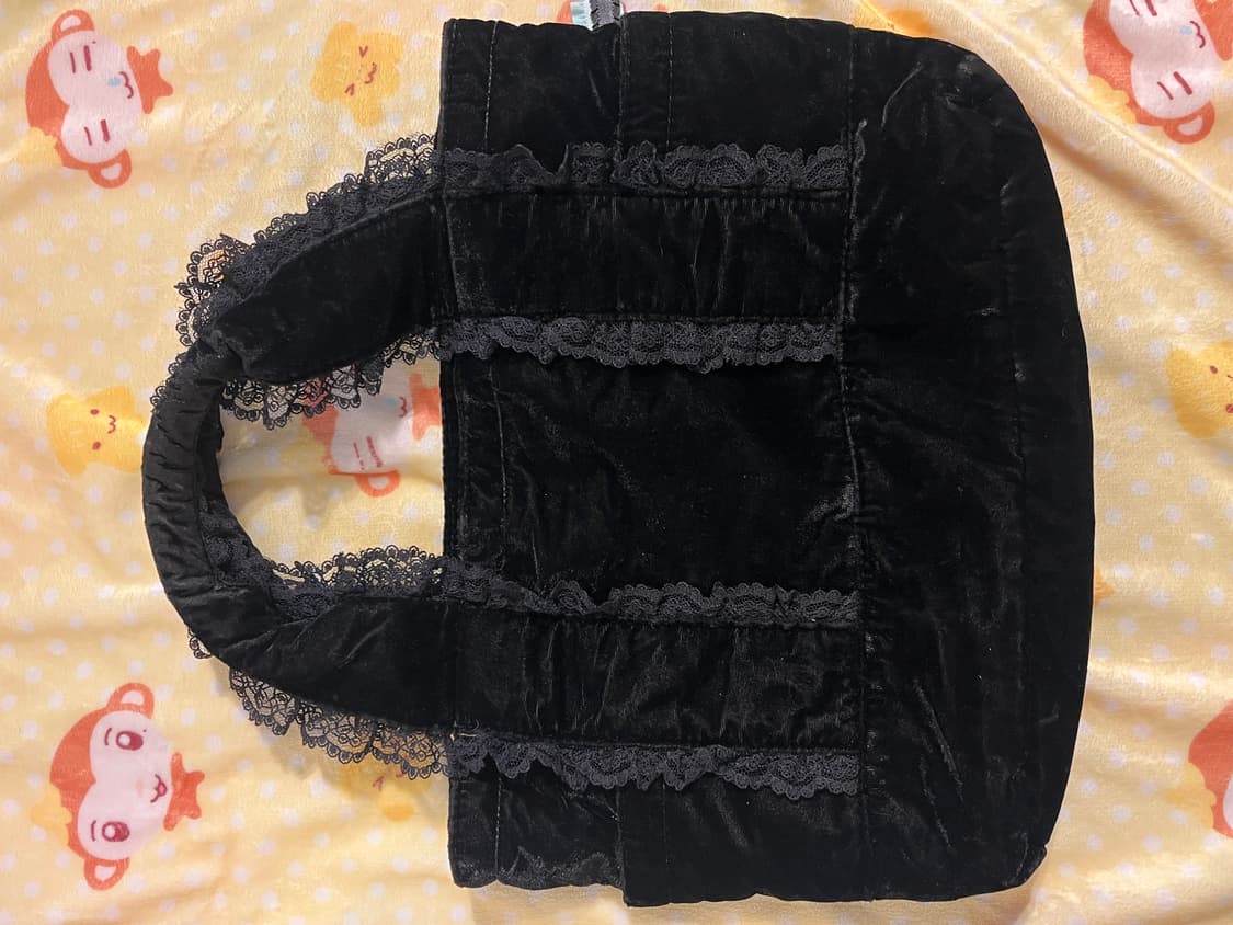 블랙 벨벳 토트백 🌹 상품이미지7