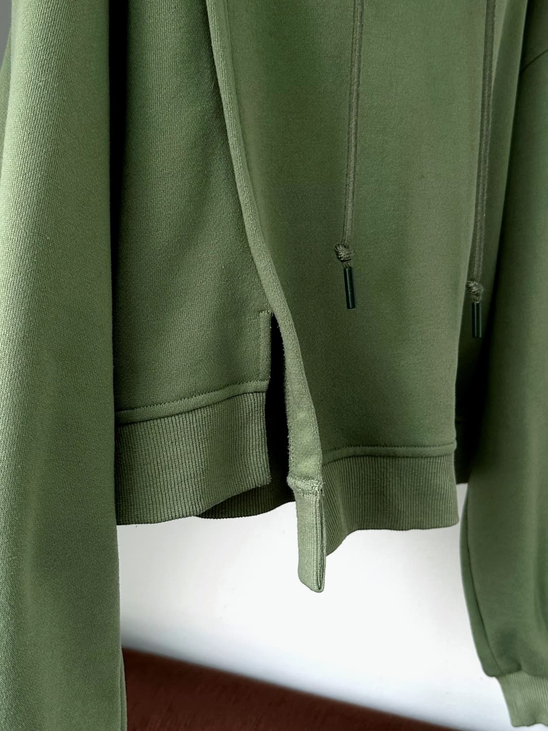 Design panel cropped hood sweat P/O 상품이미지10