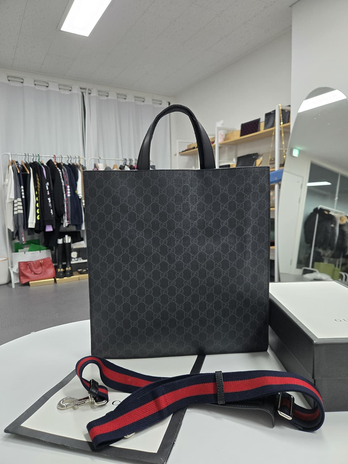 [A급컨디션]구찌 삼선 토트 숄더백 상품이미지1