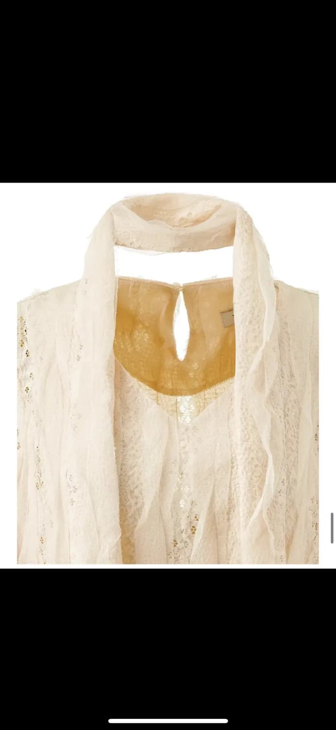 유어네임히얼 여린이타이블라우스 - 라이트 베이지 상품이미지3