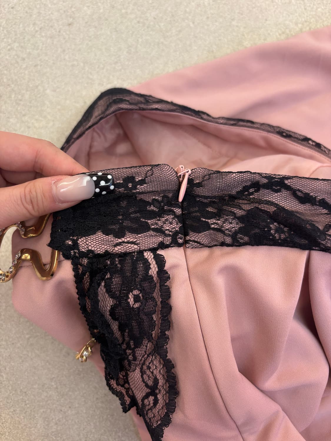 핑크 레이스 큐빅 숏츠 상품이미지5