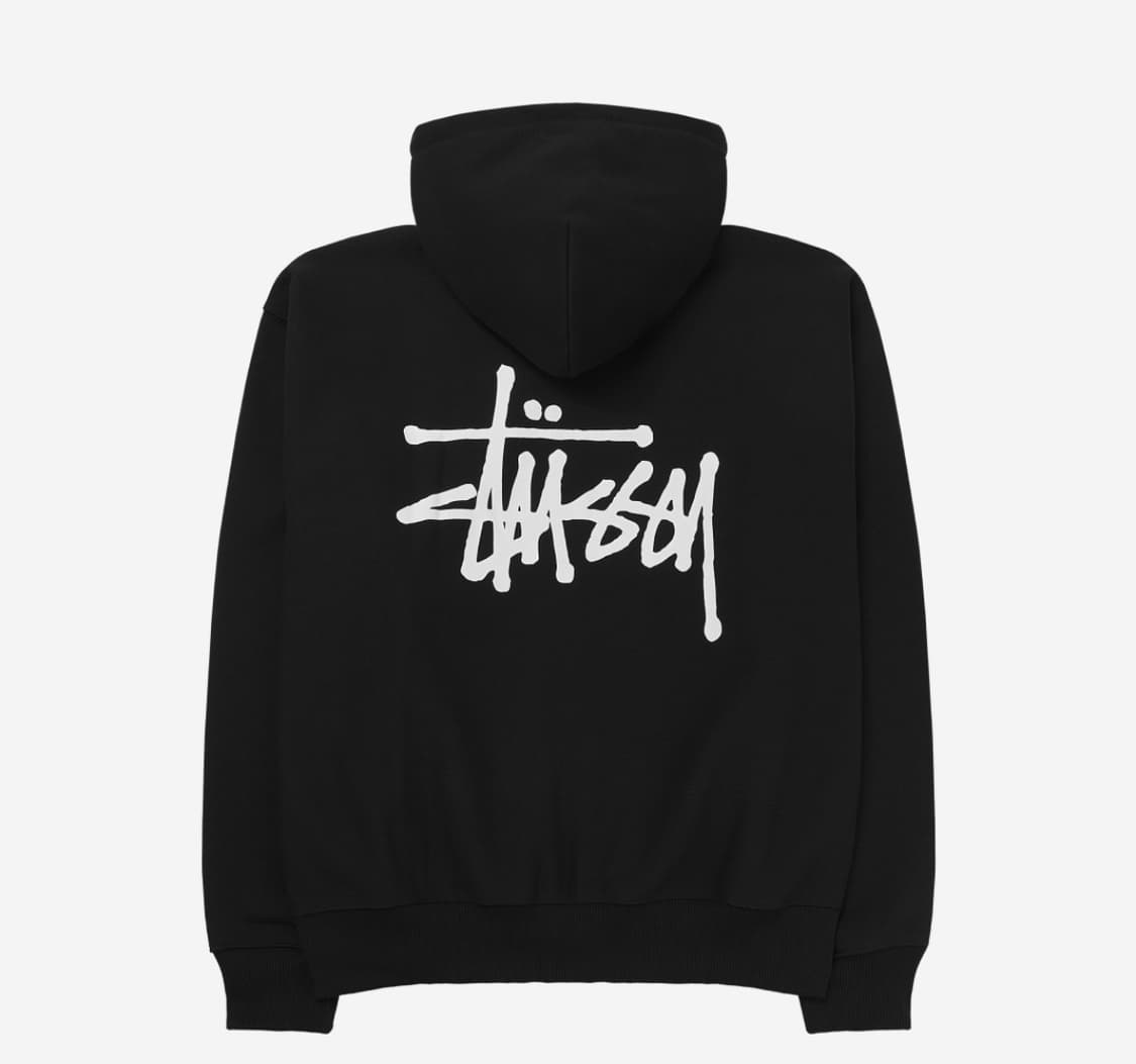 스투시 베이직 후드집업 블랙 s 상품이미지2