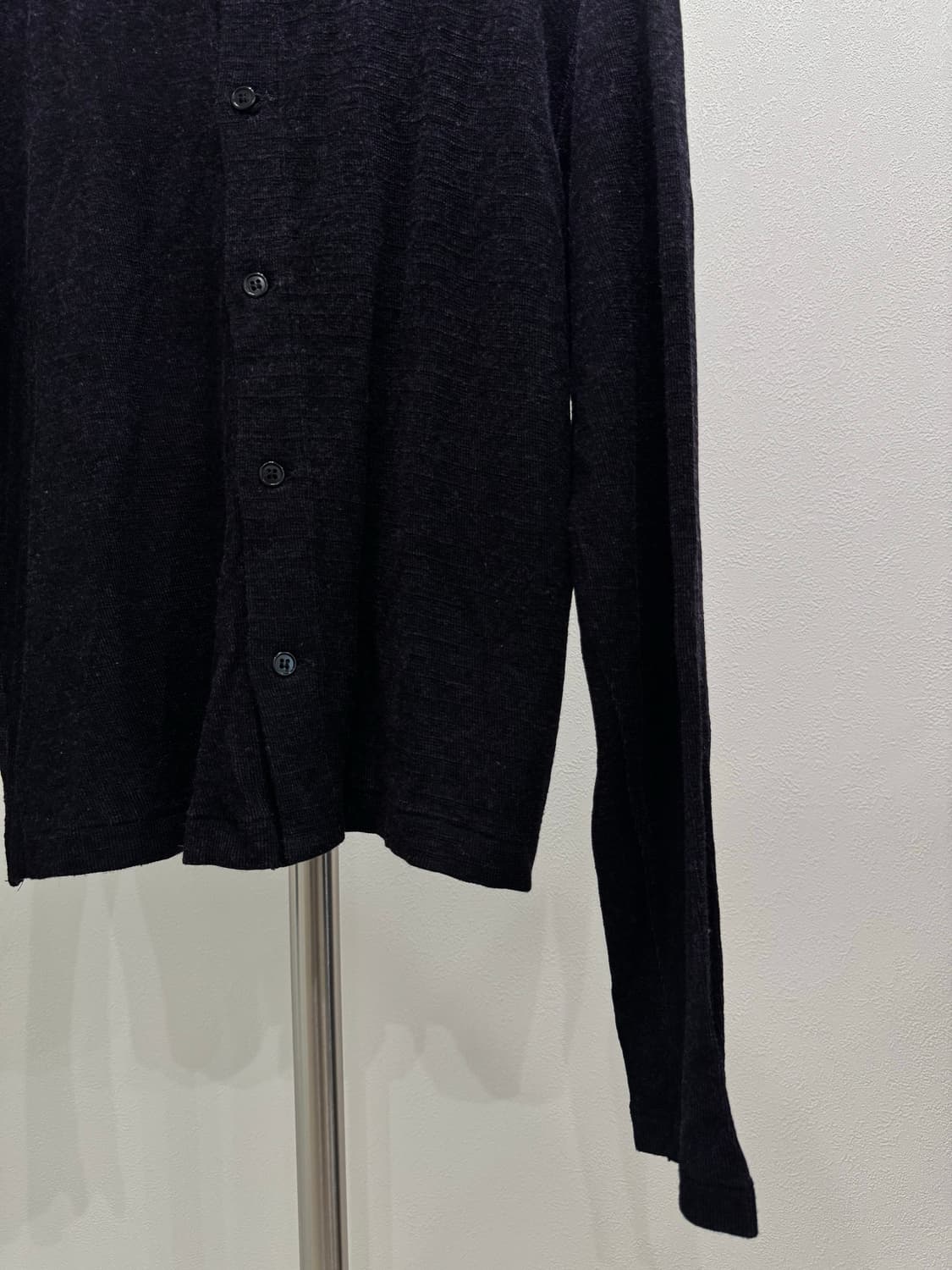 요지야마모토 00‘s 다크퍼플 크롭 가디건 상품이미지2