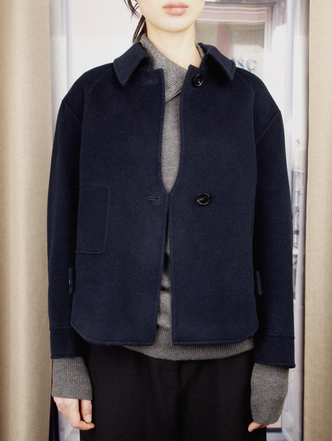 Cashmere Wool Short Jacket 상품이미지1