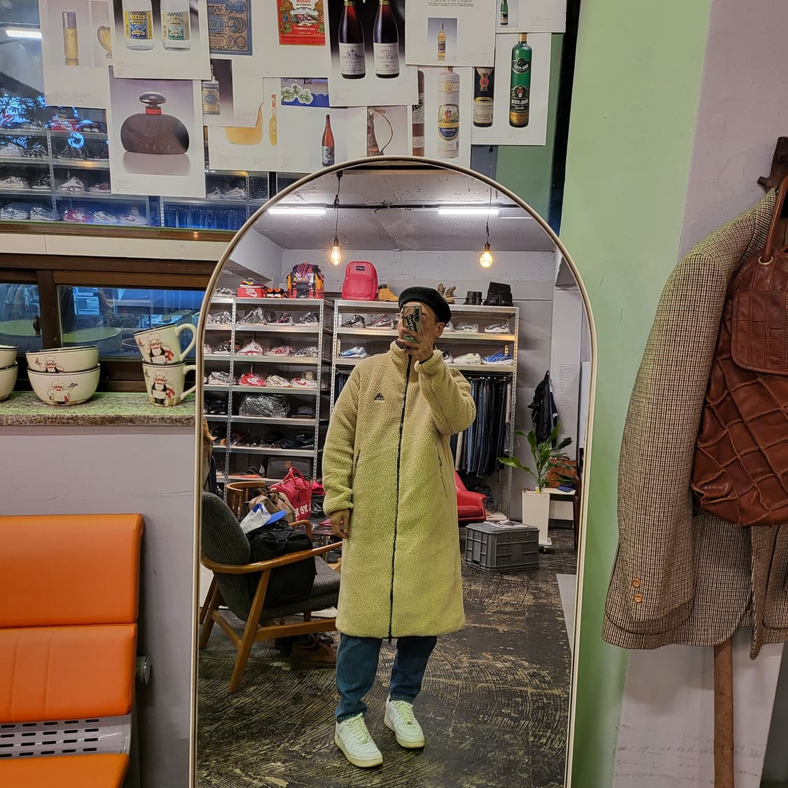 아디다스 롱 리버시블 쉐르파 자켓 (XL) 상품이미지7