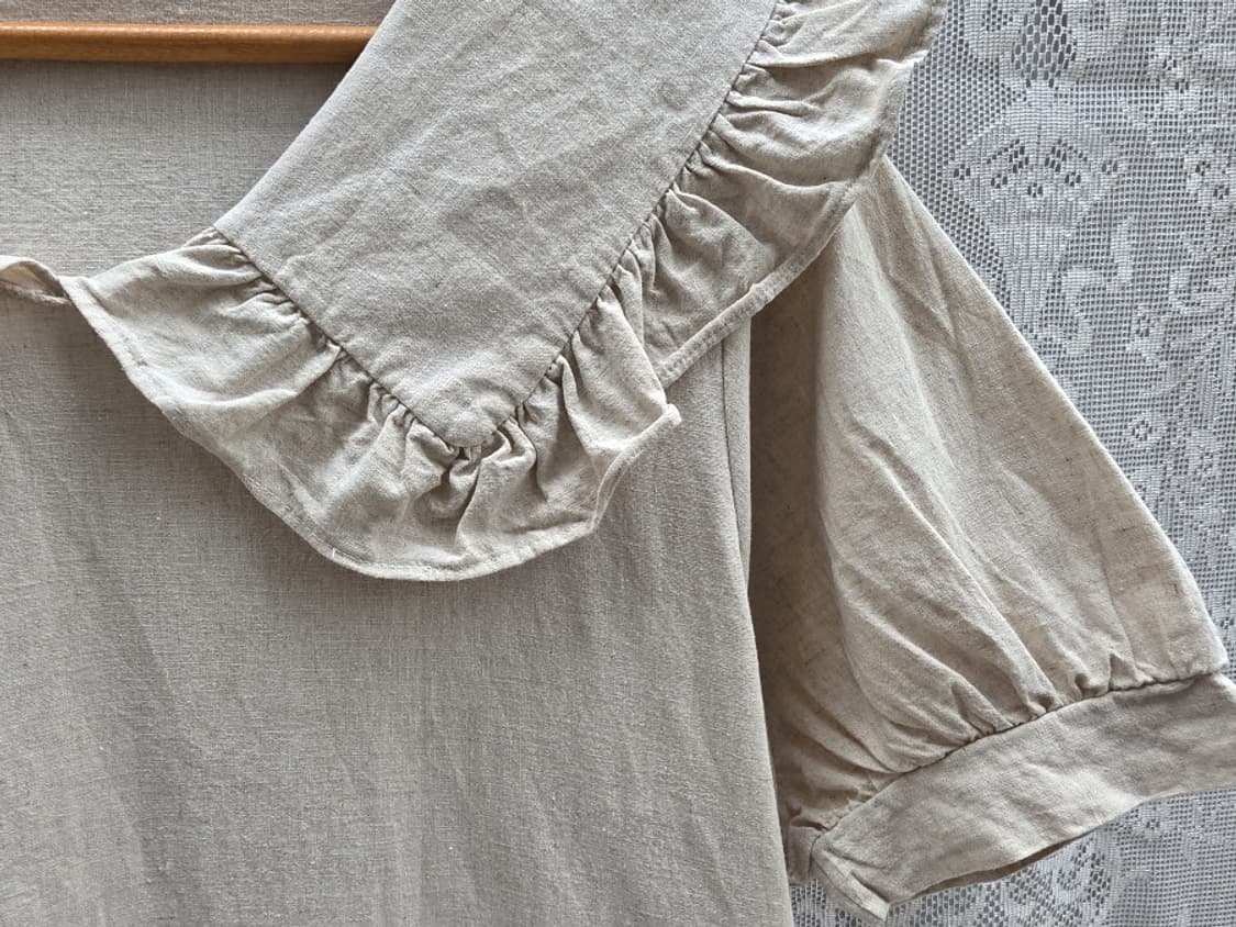 세일러 카라 린넨 롱 원피스 상품이미지4