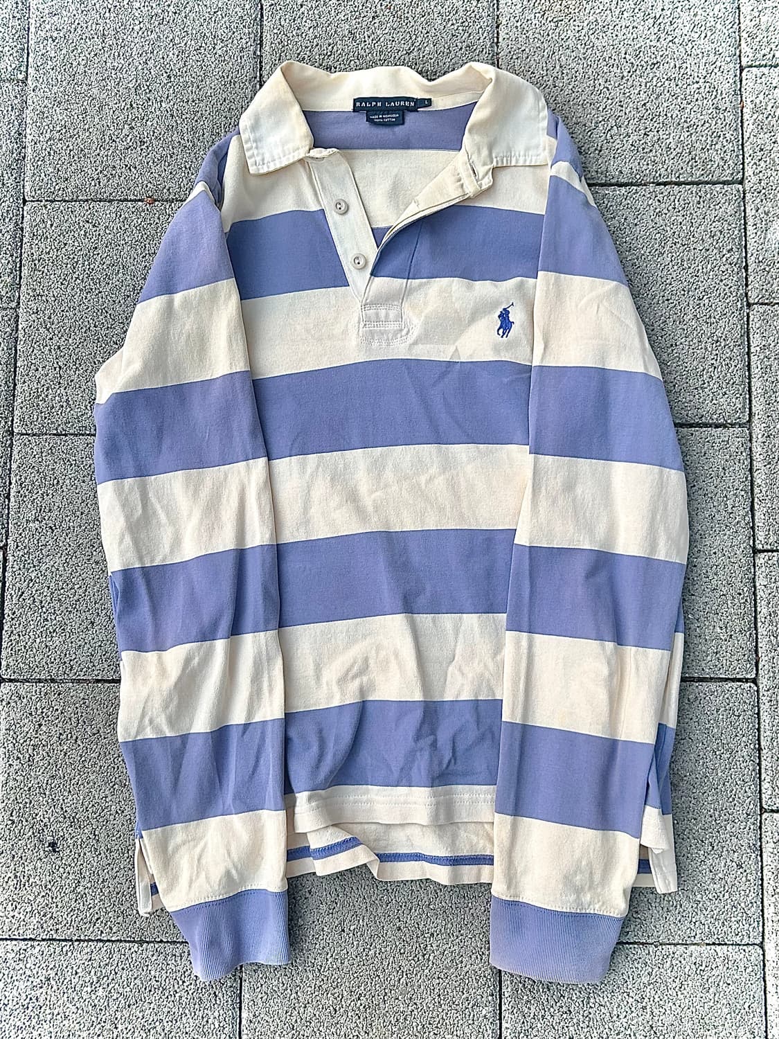 2000s 폴로 스트라이프 럭비 카라 롱슬리브 상품이미지1