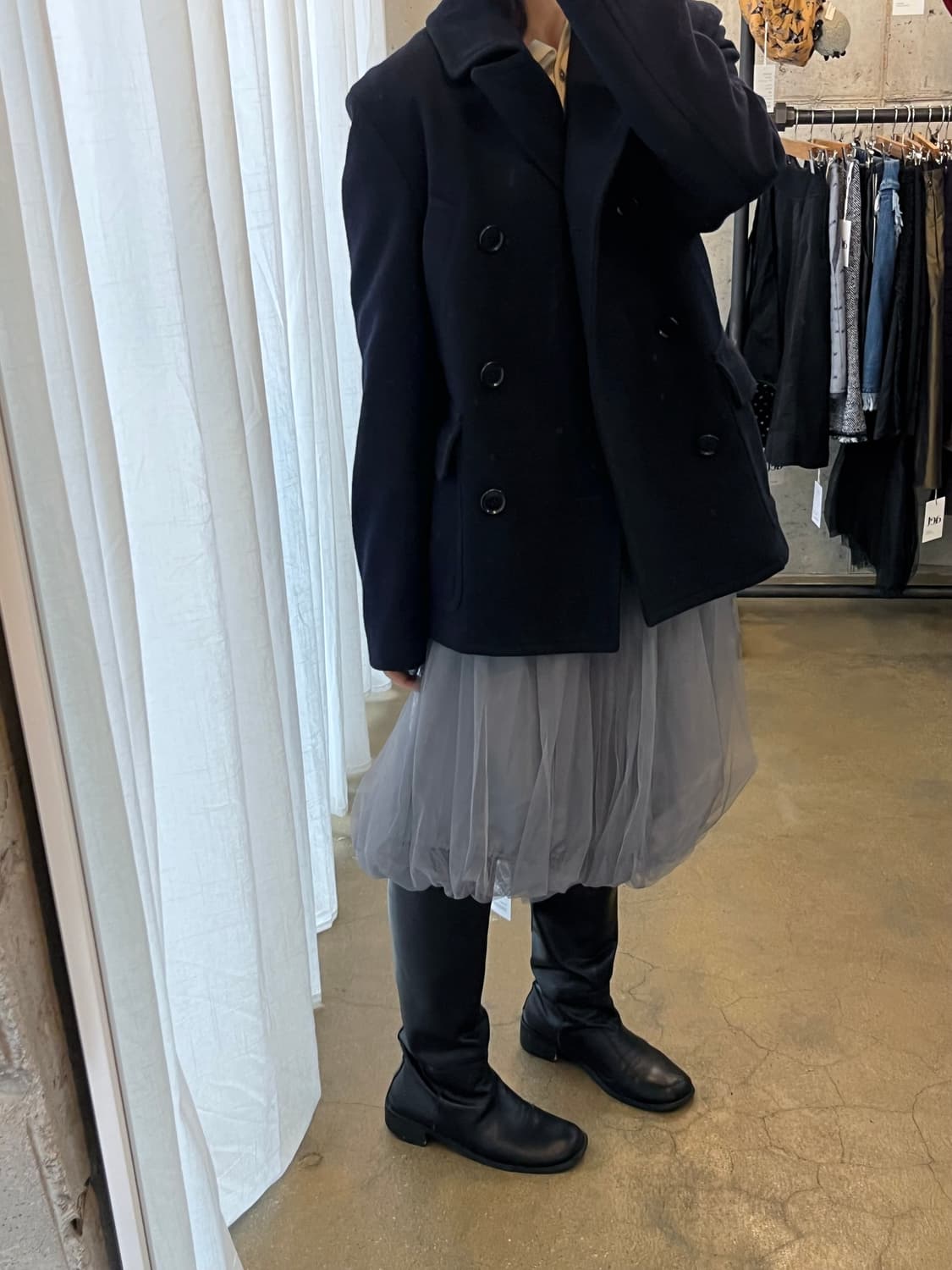 CABANE DE ZUCCA 주카 피코트 네이비 상품이미지5