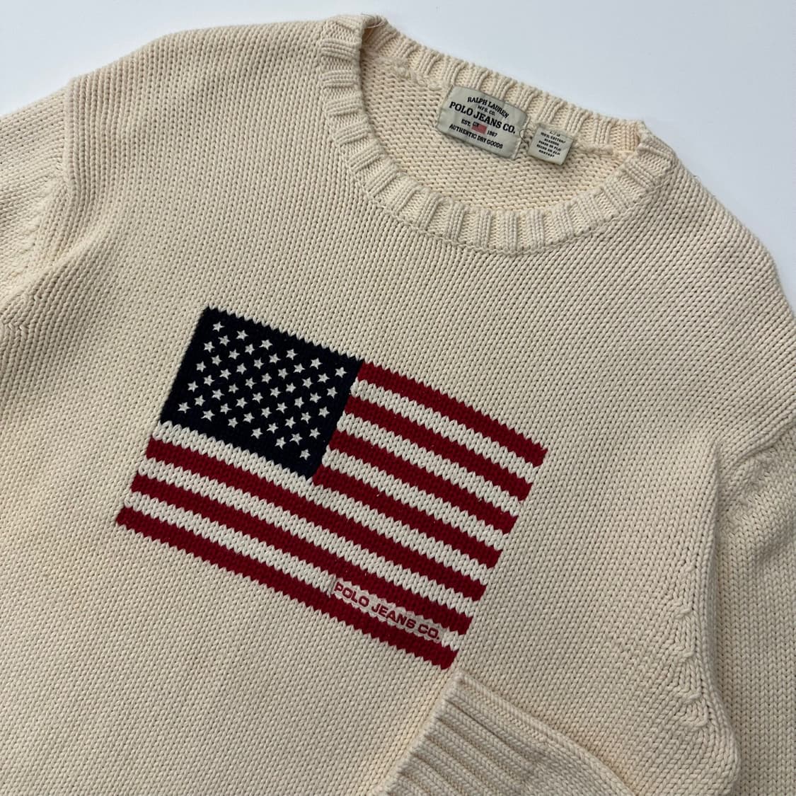 Polo 폴로진스 00‘s 엠브로이드 성조기 아이보리  상품이미지2